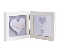 Arora Design Women's Said with Sentiment Hinged Heart Photo Frame Nan in White Arora Design White
