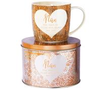 Arora Design Women's Said with Sentiment - Nan Mug in Tin in Orange Arora Design Orange