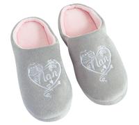 Arora Design Women's Said with Sentiment Nan Slippers in Light Grey | Size: 5-6 Arora Design Light Grey 5-6