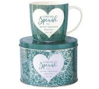 Arora Design Women's Said with Sentiment - Someone Special Mug in Tin in Teal Arora Design Teal