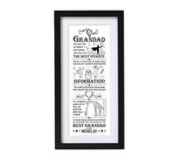 Arora The Ultimate Gift for Man Printed Word Poster-Black Wooden Framed Wall Art Picture-World Best Grandad, Multicolour, One Size 8944