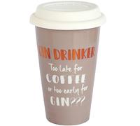 Arora Ultimate Gift for Girls 8701 Gin Drinker Ceramic Travel Mug, Stainless Steel