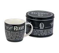 Arora Ultimate Gift for Man 8815 Rugby Mug in Tin, Ceramic, White