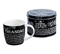 Arora Ultimate Gift for Man 8825 Grandad Mug in Tin, White