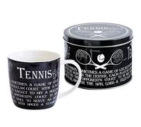 Arora Ultimate Gift for Man 8877 Tennis Mug in Tin, White