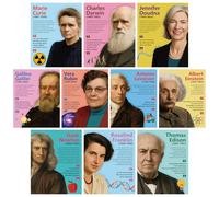 Arosche Classroom Posters 10pc Science Classroom Decor Famous Scientists Motivational Posters Inspirational Positive Quotes Poster for Home, School, Bulletin Board, Wall, Hallway, Library, Study Room