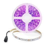 Arotelicht 12V LED UV Blacklight Strip Flexible Strip 16.4ft/5M 300leds SMD2835 Flexible Tape Lights for Indoor Christmas, Bar Club Dance Party (Only Strip) IP20 Not Waterproof
