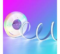 Arotelicht 24V 5M COB RGBCW LED Strip Light, Cool White 6000K COB RGB Dimmable LED Tape, High Density 784LEDs/M 12mm Width Multicolor IP20 for Bedroom Kitchen Home Interior Decoration