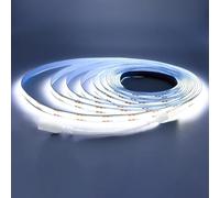 Arotelicht 5M COB LED Strip Lights Cool White 12V 6000K, Super Bright LED Tape dimmable high Density Light 320LEDs/M IP20 Without Adapter for Kitchen, Cabinet, Wardrobe