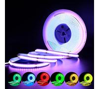 Arotelicht 5m COB LED Strip RGB 24V, 576LEDs/m COB LED Lights Dimmable COB LED Light High Density IP20 for Bedroom Kitchen Interior Decoration (without power supply)