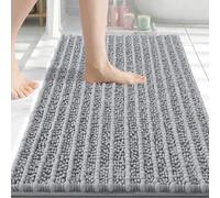 Arotive Luxury Bathroom Rugs 34x21, Extra Soft Thick Absorbent Shaggy Chenille Bath Rugs, Non-Slip Machine Wash Dry, Bath Mats for Bathroom Floor, Tub and Shower, Home Decor Accessories, Light Grey