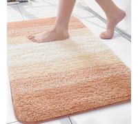 Arotive Microfiber Bathroom Rugs, Shaggy Soft and Absorbent Bath Rug, Non-Slip, Thick Plush Machine Washable Dry Bath Mats for Bathroom, Tub and Shower, 24x16, Peach, Rectangular