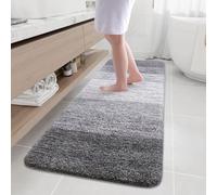 Arotive Microfiber Bathroom Rugs, Shaggy Soft and Absorbent Bath Rug, Non-Slip, Thick Plush Machine Washable Dry Bath Mats for Bathroom, Tub and Shower, 70x24, Grey, Rectangular