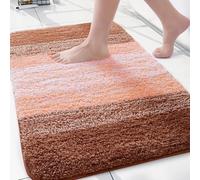 Arotive Microfiber Bathroom Rugs, Shaggy Soft and Absorbent Bath Rug, Non-Slip, Thick Plush Machine Washable Dry Bath Mats for Bathroom, Tub and Shower, 30x20, Orange, Rectangular