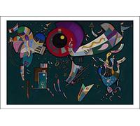 AROUND THE CIRCLE by Wassily Kandinsky, 12x8"(A4) Poster Print