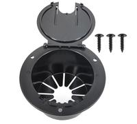 Around the execution of the motorhome | Black power cover with lid | Cable passage, Weatherproof accessories for caravans, motorhomes and boats