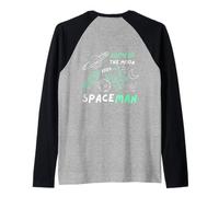 Around the Moon 2026 Kids Space Back Print Graphic Raglan Baseball Tee
