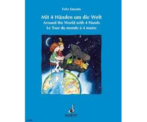 Around the World with four Hands piano (4 hands) (easy) Emonts International Tun