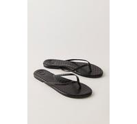 Around Town Flip Flops by SolÃ©i Sea at Free People in Black Woven, Size: US 9 - female