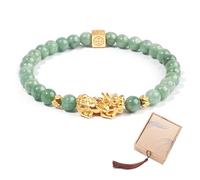 AROUROUA Fengshui Wealth Bracelet Green Real Jade Bracelets For Women Pixiu Attract Lucky Wealthy Bracelets