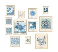Aroutde Light Blue Wall Art Matisse Modern Wall Decor Coquette Aesthetic Blue Pictures Canvas Gallery Prints For Living Room Bedroon Dorm Set of 12 (Unframed)