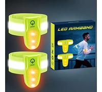 Arovina Led Armband, 2 Pack Running lights for Runners Flashing Reflective Led Safety Armband Light-up Armband for Night Running, Jogging, Cycling, Dog Walking and Outdoor Exercise & Activities