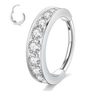 AROWRO 16G Nose Ring Cartilage Earrings Helix Conch Rook Daith Piercing Jewellry Septum Ring 316L Surgical Steel Cube Zircon Nose Hoop