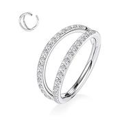 AROWRO 18G Conch Rook Helix Daith Piercing Jewelry Septum Jewelry Double Hoop Nose Ring Septum Ring Conch Hoop Cartilage Helix Earrings Lobe Earring 12mm Silver