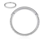 AROWRO 20G Hoop Earrings Cartilage Earrings Small Hoop Earrings Hinged Segment Earring Hoop CZ Conch Lobe Earrings Tiny Hoop Earrings Huggie Earrings Cartilage Conch Piercing Jewelry 12mm