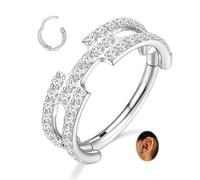 AROWRO Cube Zircon Nose Ring 16G Septum Jewellry Cartilage Earrings Helix Conch Tragus Rook Daith Piercing Jewellry 316L Surgical Steel
