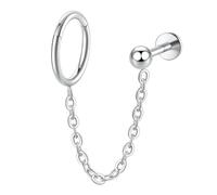 AROWRO Helix Rook Earrings Double Open Stack Sleeper Earring 316L Surgical Steel 16G 7mm 8mm 10mm CZ Daith Cartilage Tragus Piercing Jewelry Septum Clicker, Metal, no gemstone