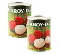 Aroy-D Lychee in Syrup 565g (Pack of 2)