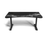 Arozzi Arena Ultrawide Curved Gaming and Office Table with Full Surface Water Resistant Desk Pad, Cable Management Cut-Outs, and Mesh (Gun Metal Galaxy)