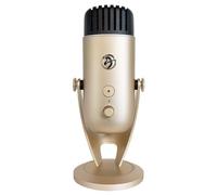 Arozzi Colonna Professional USB Condenser Microphone for PC, Mac, Gaming, Recording, Streaming, Podcasting on PC, Desktop Mic with Multi Pick-up Patterns - Gold