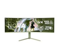 Arozzi Curved Gaming Monitor Nova 49 Inch VA 165Hz - Ultrawide QHD 1440p Screen with Adaptive Sync, HDR10 & Flicker-Free Display - 100% sRGB - PC & Console - Forest Green