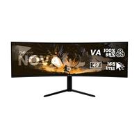 Arozzi Curved Gaming Monitor Nova 49 Inch VA 165Hz - Ultrawide QHD 1440p Screen with Adaptive Sync, HDR10 & Flicker-Free Display - 100% sRGB - PC & Console - Black