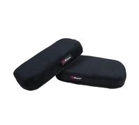 Arozzi Memory Foam Armrest Pads for Gaming Chair with Adjustable Band, Home Office Chair Arm Pads, Ergonomic Memory Foam Pad (Black, Set of 2)