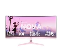 Arozzi Nova Curved Gamer Screen 34 Inches 165Hz QHD Pink