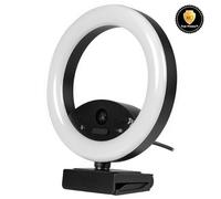 Arozzi - Occhio True Privacy Webcam with Adjustable LED Ringlight - Magnetic Privacy Cover, Dual Omni-Directional Noise Cancelling Microphones with Manual Circuit Breaker, and Full HD