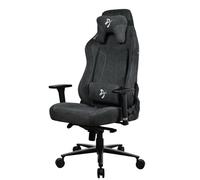 Arozzi Vernazza XL Soft Fabric Leather Ergonomic Office and Gaming Chair with High Backrest Recliner Swivel Tilt Rocker Adjustable Height and Adjustable Lumbar and Neck Support - Dark Grey