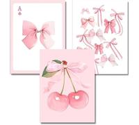 ARPADAMO 3 Pack Diamond Kits for Adults,5D Pink Bows Diamond Painting DIY Diamond Art Vintage Diamond Painting Art Kit for Adult,Round Full Drill Diamonds, Diamond Art Kit for Home Decor-12x16inch