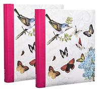 Arpan 2 Pack of Photo Albums Self Adhesive Picture Book Modern Style Ring Binder Totaling 72 Sheets 144 Sides - Butterfly