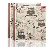 Arpan 2 x Travel/Holiday Destinations/Memory Photo/Picture Album with Memo Writing Area and Decorative Vintage/Text Design on Front to Fit 200 6 X 4'' / 15 x 10 cm Photos (Leaf Owl Design)