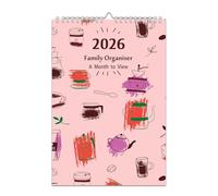 Arpan 2026 A3 Family Organiser Calendar - Large Wall Planner with 5 Columns | One Month to View Family Calendar 2026 UK | Monthly Home Planner for Mums (12 Months)