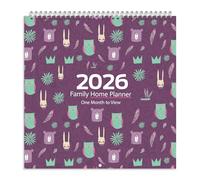 Arpan 2026 Family Home Planner Wall Calendar. Month-to-View Family Organiser with 5 Columns. Runs from 1st Jan' 2026 to 31st Dec' 2026. Academic mid-Year or School Planner, Owl Art
