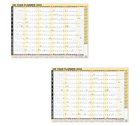 Arpan 2026 Year Wall Planner - Large Laminated Yearly Calendar | Wall Chart for Home, Office & School | Year Planner Organiser with Months, Weeks & Notes Section (A1 - Pack of 2)
