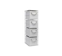 Arpan 4-Drawer Storage Unit Ideal for Home/Office/Bedrooms (4-Drawer 18x25x65cm) in White | Size: 18 x 25 x 65 cm Arpan White 18 x 25 x 65 cm