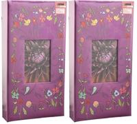 Arpan 6x4 Designer Photo Album with 300 Pockets (Purple-Birds) (Pack of 2)