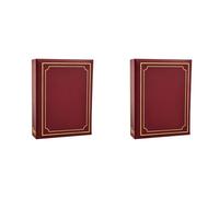 Arpan 6x4 Plain Photo Album with 200 Pockets (Burgundy) (Pack of 2)