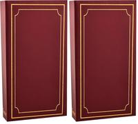 Arpan 6x4 Plain Photo Album with 300 Pockets Burgundy (Pack of 2)